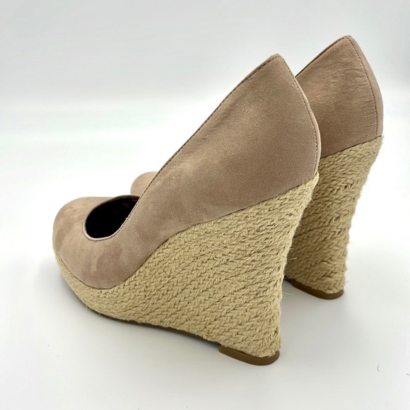 Fergalicious by Fergie Tan High Heel Espadrille Wedges Shoes Size 8.5 - Picture 4 of 11